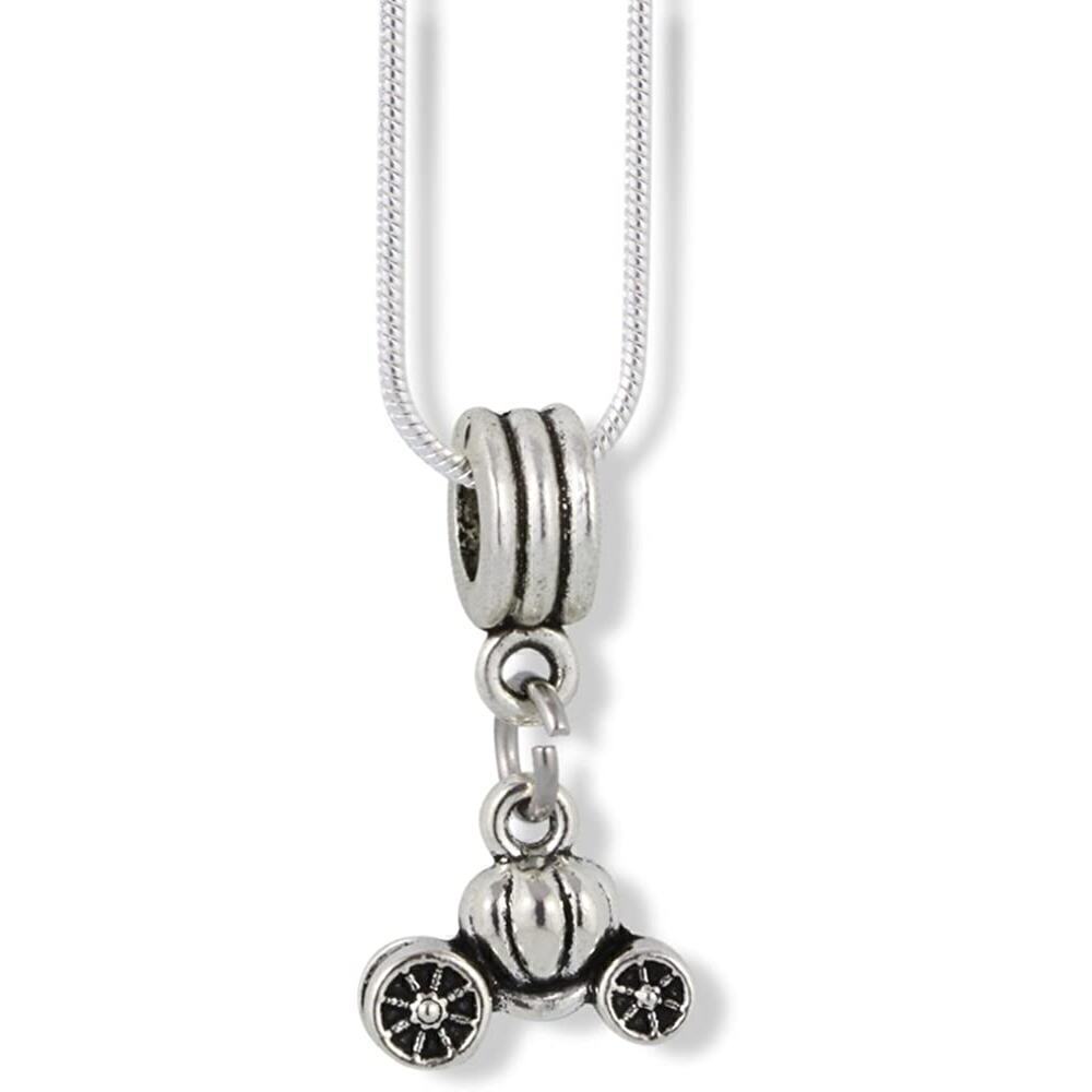 Pumpkin Carriage Cinderella Charm Snake Chain Necklace